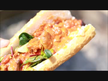 猪肉レシピ　Part4　野外で燻製してサンドイッチを作ろう