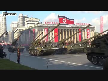 【北朝鮮】～戦車部隊のパレードを近距離から撮影！
