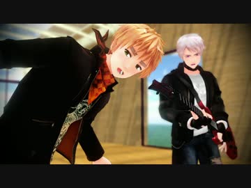 【APヘタリアMMD】眉毛さんがボーカルで普憫さんがギター。