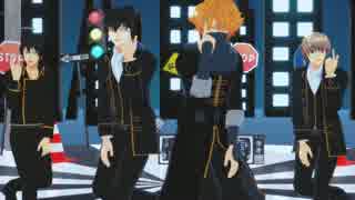 【MMD銀魂】黒いの４人にELECT踊ってもらった