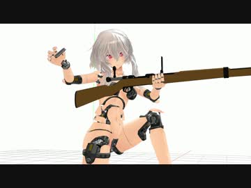 三八式小銃を撃つアンドロイド試作さん