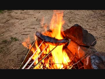 笠置でTCキャンプ前編【業火で鰹のタタキ】