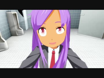 男子トイレで何かしている褐色HSI姉貴