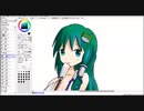 風邪ひきそうな恰好で早苗描いてみた