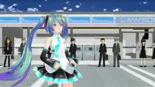 [MMD][初音ミク]夜もすがら君想ふ Tda式照れミク