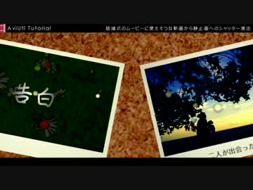 Aviutlで結婚式ムービーに使えるシャッター演出を作る ニコニコ動画
