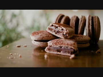 ヴィーガンチョコレートマカロン