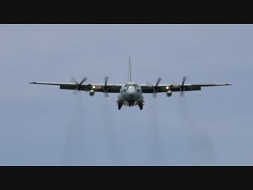 海自C-130Rの離着陸(厚木基地)