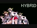 【艦これMMD】金剛4姉妹でHYBRID　ミニスカ派手パンツ生足Ver.