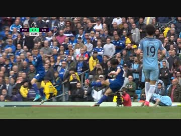 [別英語実況]岡崎スーパーゴール vs Manchester City 13,May,2017