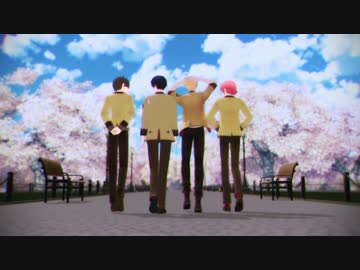 【MMD文アル】夜もすがら君想ふ【徳田と学スス桜】