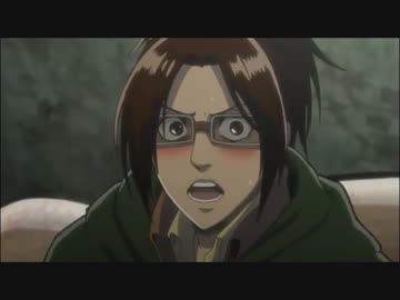 ハンジが巨人と話せて喜ぶシーン【進撃の巨人二期】