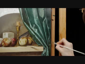 写実画制作を語る 「銅板に油彩で描く」 #7 シルクカーテン他