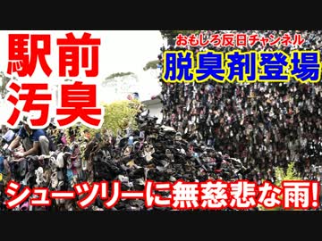 【韓国ソウル駅前が臭すぎる】 シューズツリーに無慈悲な雨！