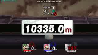【TAS】スマブラX ホームランコンテスト ルイージ×2 10335.0m