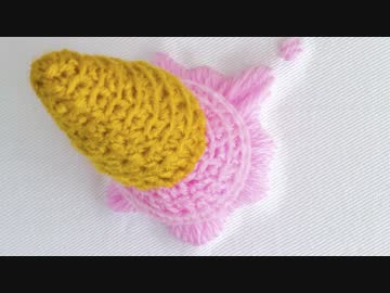 【編み物×刺繍】溶けかけたアイスを作ってみた