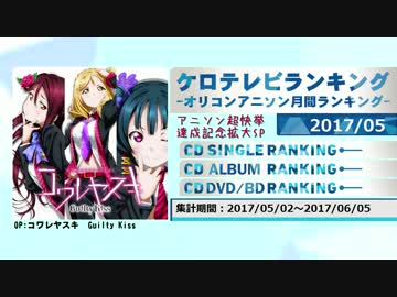 アニソンランキング　2017年5月【ケロテレビランキング】