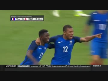 ≪国際親善試合≫ フランス vs イングランド (2017年6月13日)