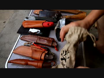 【キャンプ道具紹介】 刃物編 自作ナイフと鉈斧鋸の組み合わせ