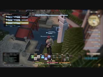 【FF14】とある町の塔での面白落下【三時のオメマユ】
