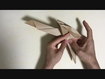 【折り紙】　ティガレックスを折ってみた　11/13【モンハン】