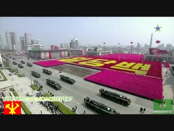 North Korea Military Parade 2017  Day of the Sun - Parada Militar na Coreia do Norte 2017