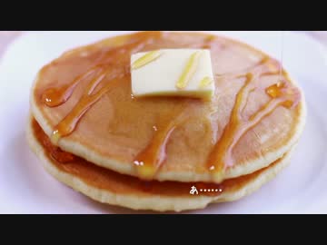 パンケーキに蜂蜜をかけるだけ