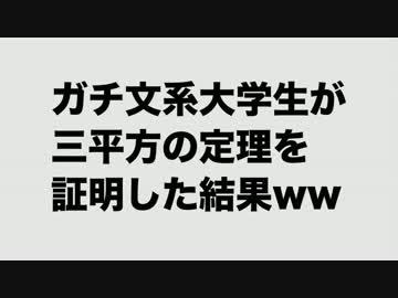 ガチ文系大学生が三平方の定理を証明した結果