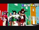 【艦これMMD】ロリっ娘大和と神風型で気まぐれメルシィ　ミニスカ生足Ver.