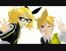 【MMD】鏡音レンと炉心リンでロボキッス