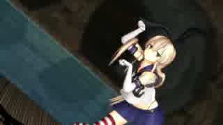 【MMD】島風がプールで「PiNK CAT」