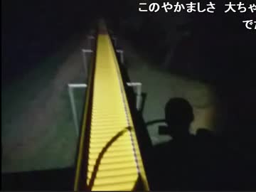 深夜の親父散歩　ニコ生のエイポー　ローラー滑り台に挑戦
