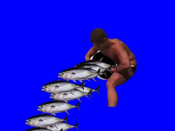 外来魚を川に放流する先輩BB