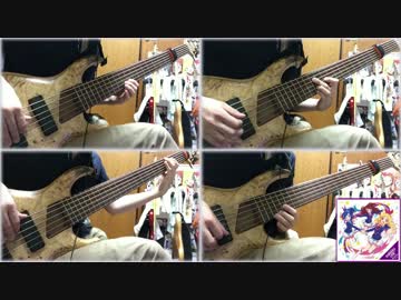 【アイカツ！】「SHINING LINE*」をベースで弾いてみた。(多重録音)