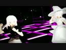 MMD GLIDE 2人 (白い魔理沙と禍雨心傘っぽいもの) (画質など修正)