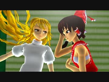 霊夢と魔理沙でレイマリっぽい紙芝居3