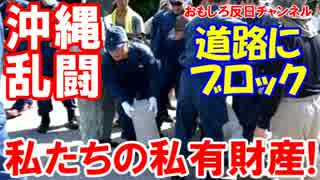 【辺野古で乱闘騒動】 ブロック→警察撤去→私有財産だ→往来妨害です！