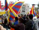 FREE_TIBET／長野聖火リレー当日・善光寺の参道前の様子