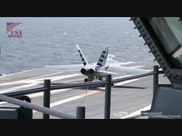 電磁カタパルトからF/A-18の射出に初成功！新型空母ジェラルド･フォード