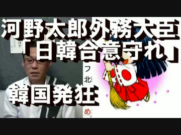 河野新外務大臣「日韓合意守れ」韓国発狂