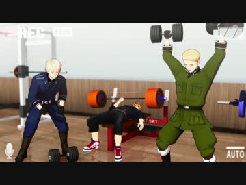 【APヘタリアMMD】筋トレ中＋おまけ