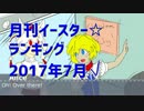 月刊イースター☆ランキング2017年7月号