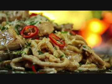 チキンクリームパスタ