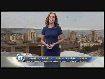 ライブ天気予報のハプニング