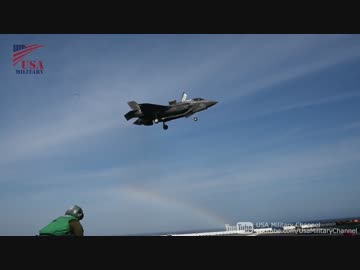 今秋日本配備に向け運用訓練を行う強襲揚陸艦ワスプ：F-35戦闘機 &amp; LCAC