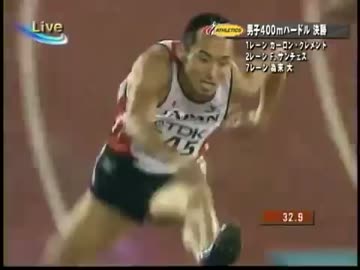 世界陸上ヘルシンキ 男子400mh 決勝 為末大 銅メダル