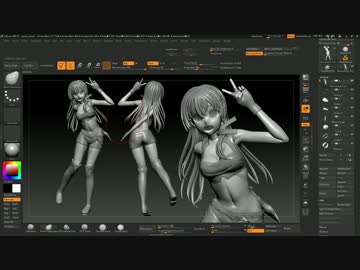 ZBrushで佐天さん作る。WIP Aug 13th.