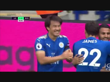 岡崎得点【17-18EPL：第2節】レスター・シティ vs ブライトン
