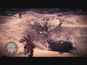 【mhw】　モンスターハンターワールド　大蟻塚の荒地　(解説無し双剣ver)