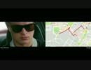 映画『ベイビードライバー』OPカーチェイスの経路マップ
